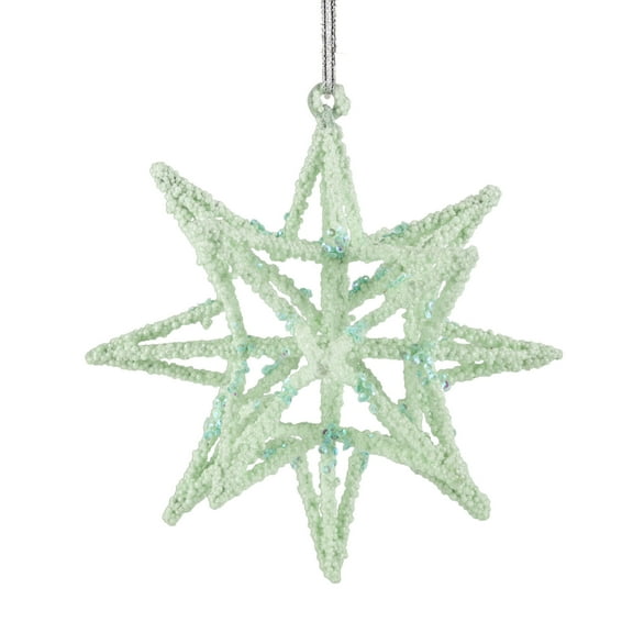 7" Starburst Light Blue Looped Iron Wire Christmas Ornament