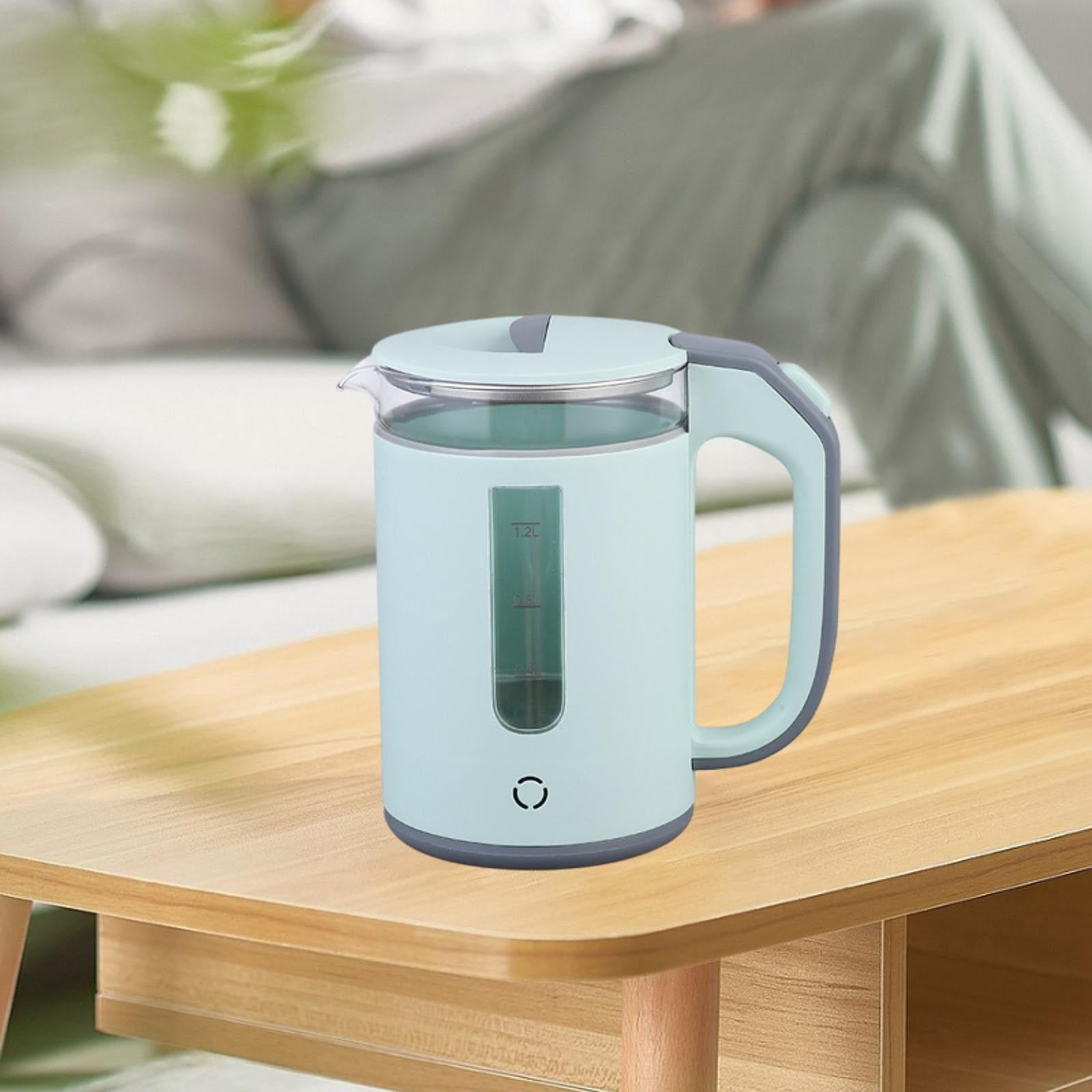 Fiocias High Borosilicate Glass Electric Kettle Hot Water Kettle for Hotel Daily Use Green