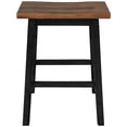 thumbnail image 4 of Xukmct 2 Pack Wood Counter Height Bar Stools for Kitchen, Dining Room, Brown+Black, 4 of 10