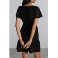 thumbnail image 5 of AURA Womens 2026 Summer Short Dress V Neck Short Sleeve A Line Hollow Out Lace Ruffle Cute Casual Beach Party Dresses, 5 of 6