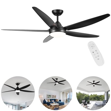 

Jusddie 56 Inch Fans Ceiling Fan In Reversible Blade Furniture LED Light Cooling Intergrated Indoor Home