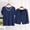 01 Navy, variant on Awdenio Mens Pajamas Set Summer Pjs Sleepwear Short Sleeve Shirts Soft Lightweight Sleep Sets Loungewear with Pockets