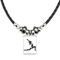 thumbnail image 1 of yoga mantener sano el estiramiento silueta collar a mano colgante de cuerda de cuero Unbranded M, 1 of 3