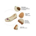 thumbnail image 5 of Women's Pointed Toe Flower Flat Shoes Embroidered Style Slip On Ballet Flats Comfortable Cotton Floral Print Flats Casual Driving Loafers Walking Shoes for Women, 5 of 8