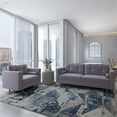thumbnail image 6 of CorLiving Mulberry Mid-Century Modern Gray Couch and Chair Set - Elegant Sofa and Chair Sets for Living Room - Complete Sofa and Chair Set of 2– Luxurious Sofa Chair Furniture Combo, 6 of 12