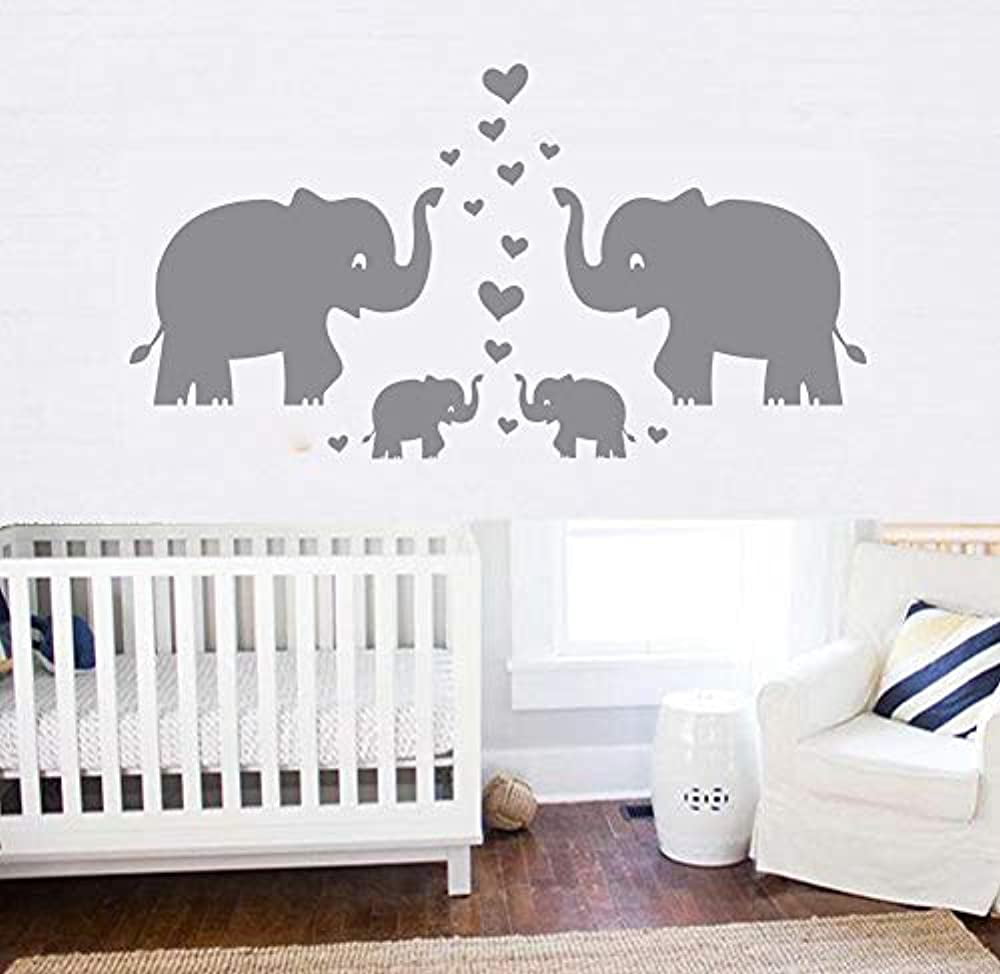 Elephant Family Love Removable Vinyl Wall Decal Sticker Nursery Kids Baby Room 