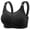 Black, variant on Womens Wireless Minimizer Bra Comfort Full Coverage Plus Size T-Shirt Bra Nylon Spandex 36-46 BC Gray,Size M