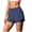 Navy, variant on Women's Workout Shorts Athletic Running Shorts Crossover High Waisted Gym Shorts with Zipper Pockets (Dark Gray, XXL)