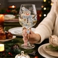 thumbnail image 7 of Christmas 3D Wine Glass Collection Gift Box Set, Decorative Raised Christmas Wine Glass with Snowflake Stem, Santa Tree Wreath Snowman Reindeer Holiday Drinkware and Table Decor, 7 of 7
