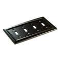 thumbnail image 3 of Monarch Abode 19154 Architectural Switch Plate, 4-Gang, Matte Black, 3 of 3