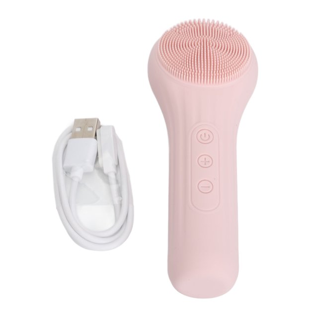 Cepillo de limpiamiento profundo facial del silicón de la prenda impermeable de la calefacción de la vibración del cepillo eléctrico de la cara