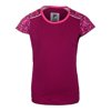 Fila Girls` Abstract Court Short Sleeve Tennis Top Grape Soda ( MEDIUM )