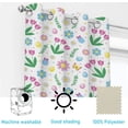 thumbnail image 4 of Coolnut Room Darkening Window Curtains Panels Drapes Easter Flowers and Eggs Thermal Insulated Grommet Blackout Curtains 84x55in 2 Panels, 4 of 4