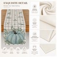 thumbnail image 3 of Smile Pumpkin Eucalyptus Leaves Thanksgiving Buffalo Plaid Fall Table Runner 13 x 72, 3 of 9
