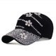 thumbnail image 4 of Gorra de béisbol lisa de algodón con diamantes de imitación para adultos, 4 of 4