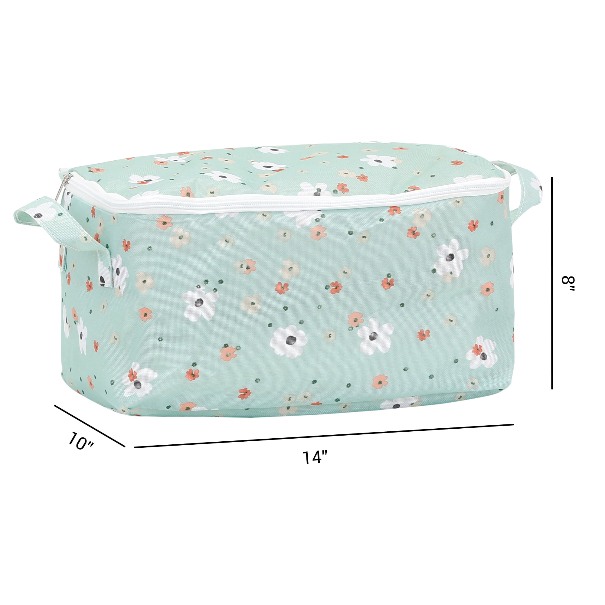 Unique Bargains Clothes Storage Bags for Closet Organizers and Storage Green 14x10x8in