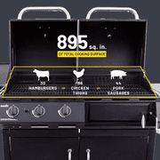 Charbroil Deluxe Charcoal & Gas Combo Grill