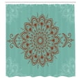 thumbnail image 2 of Ambesonne Oriental Shower Curtain, Mandala Art Design Floral, 69"Wx75"L, Seafoam Cinnamon, 2 of 4
