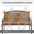 thumbnail image 4 of Outsunny Coussin de Banquette Patio Coussins de Siège Extérieur avec Dossier Brun, 4 of 10