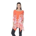 thumbnail image 2 of White Mark Women's Damask Print 3/4 Sleeve Tunic Top, 2 of 4