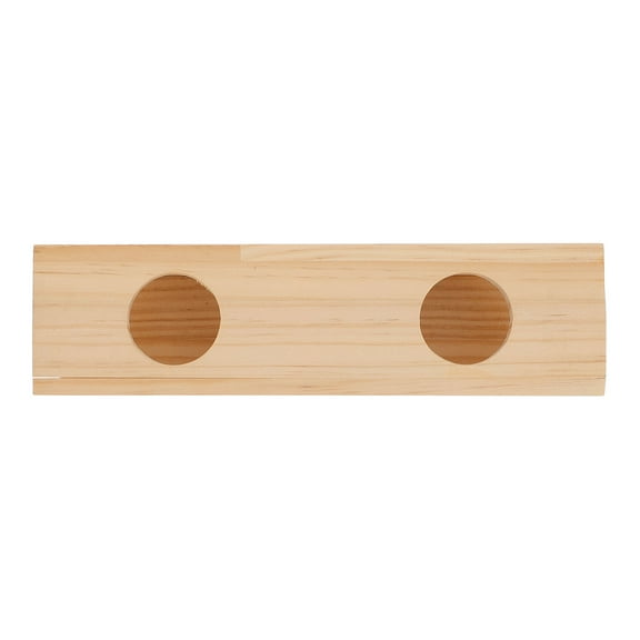 IFANLANDOR Hamster Tunnel Maze Toy Light Brown Wood 1Set 9.6X2.6In