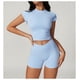 thumbnail image 5 of Conjuntos de entrenamiento for mujer, 2 piezas, sujetador deportivo, camiseta sin mangas, polainas de cintura alta, gimnasio, yoga, ropa activa, camiseta de entrenamiento for mujer, 5 of 7