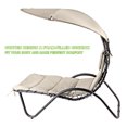 thumbnail image 6 of Hanging Chaise Lounger Chair Patio Porch Arc Swing Hammock Chair Canopy Outdoor [Beige], 6 of 8