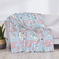 thumbnail image 3 of Honeii Summer Cute Unicorns print throw blanket, crafted from cozy cotton flannel, offers versatile home decor as a bedding suitable for all seasons.-60"x50", 3 of 6