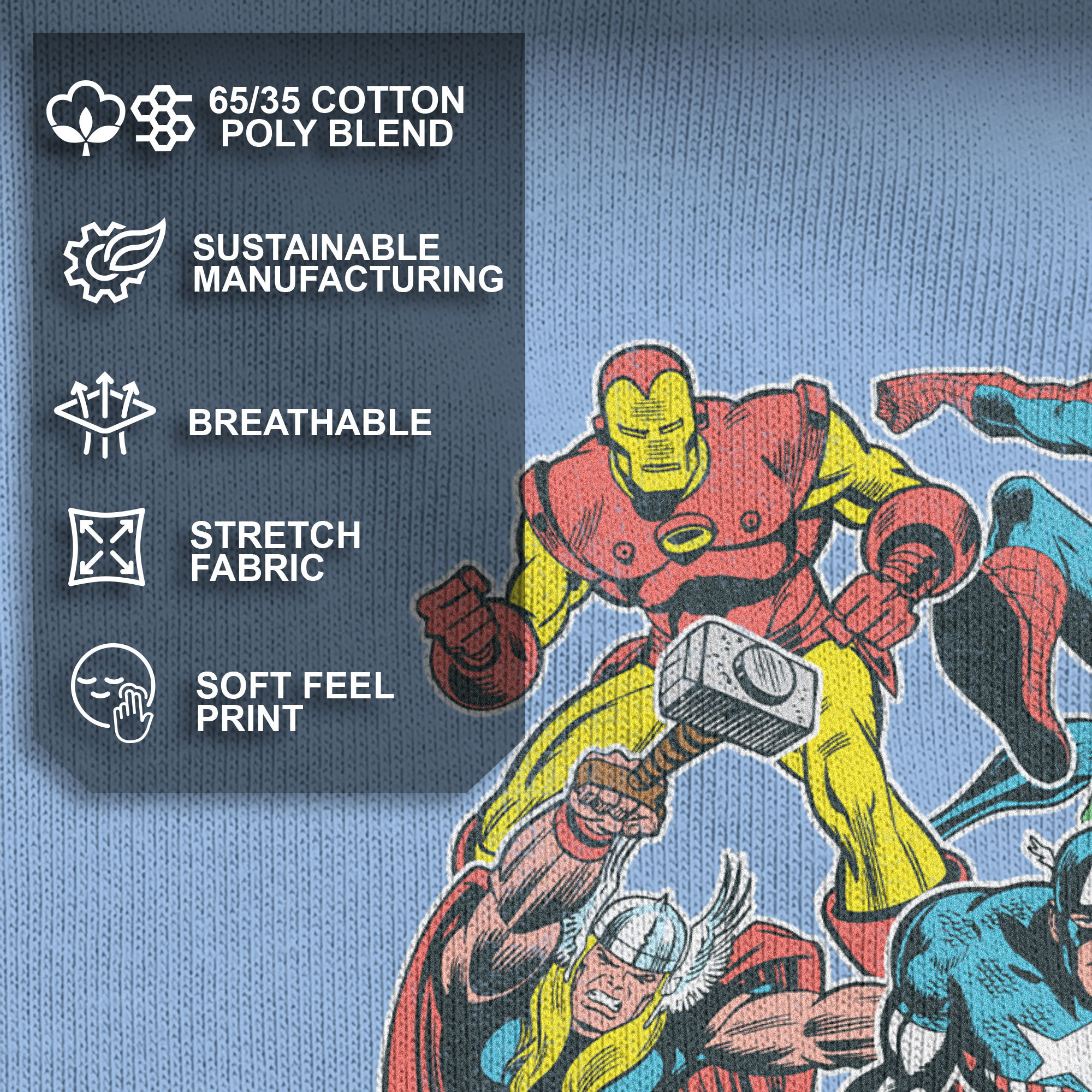 Hombre Marvel Héroes Clásicos Collage Camiseta Gráfica 4