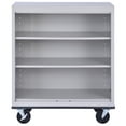 thumbnail image 3 of Sandusky Welded Mobile 42 in. Tall Standard Steel Bookcase with Adjustable Shelves in Dove Gray, 3 of 7