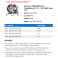 thumbnail image 2 of Rear Brake Pad and Rotor Kit - Compatible with 2014 - 2018 GMC Sierra 1500 2015 2016 2017, 2 of 2