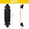thumbnail image 2 of Longboard Skateboard Complete - 31 Inch Pro Small Longboard for Hybrid, Freestyle, Carving, Cruising and Downhill with All-in-one T-Tool, 2 of 7