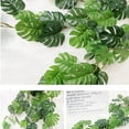 thumbnail image 6 of Artificial Leaves Wall Hanging Decor Monstera Leaf Vine Rattan Indoor Plant, 6 of 8