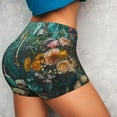 thumbnail image 4 of Goofa Baroque Floral Still Life Printed Workout Shorts Women Seamless Scrunch Butt Lifting High Waisted Gym Booty Shorts Elastic Workout Shorts-Medium, 4 of 8