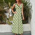 thumbnail image 5 of avocado doodle pattern Sleeveless Dress women's evening dresses long dresses for women women's fashion dresses, 5 of 7