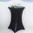 thumbnail image 4 of Efavormart 32" - Dia Black Premium Metallic Spandex Highboy Cocktail Table Cover - Perfect for Wedding Ceremonies, Hotel or Pub, Coffee House, Indoor and Outdoor Events, Holiday Parties, 4 of 11