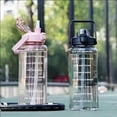 thumbnail image 5 of Gallon Water Bottle with Straw, Water Bottle Time Marker, Large Water Jug, Motivational Water Bottle, Water Tracker Bottle, Portable Carry, Purple Tint, Workout Sessions, 2L, 1 Pc, 5 of 5