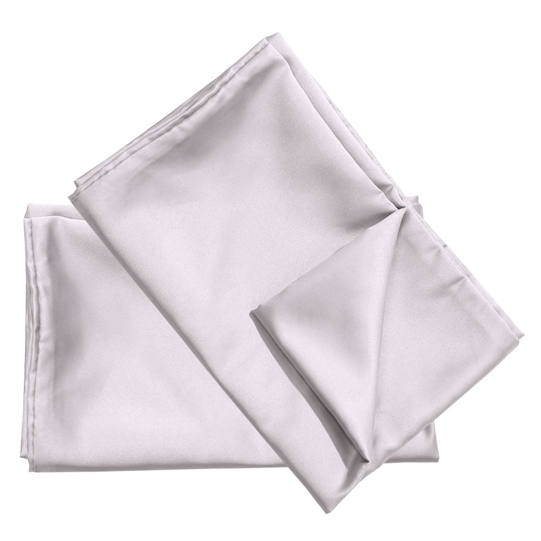 Unique Bargains Silky Satin Pillow Cases Covers Set of 2 Lavender Gray King