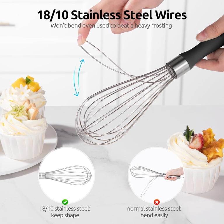 U-Taste Stainless Steel Balloon Whisk, Black photo 4