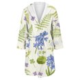 thumbnail image 4 of siminsem Floral Kimono Robe for Women Plant Print Sleeping Robe Lightweight Sleepwear Loungewear Long Dressing Gown Soft Breathable Bathrobe Casual Housecoat Spring Summer, GN2,XXL, 4 of 5