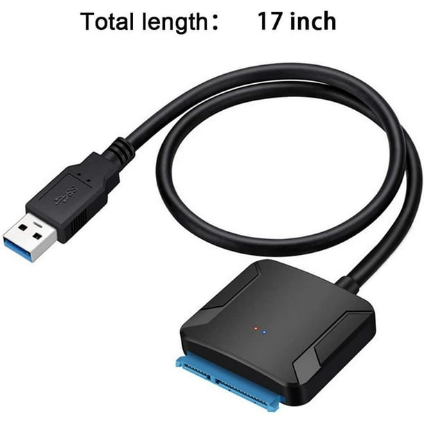 Usb 3 0 To 2 5 3 5 Sata Iii Hard Drive Adapter Cable For Sata Ssd Hard Driver With 12v 2a Power Adapter Walmart Com Walmart Com