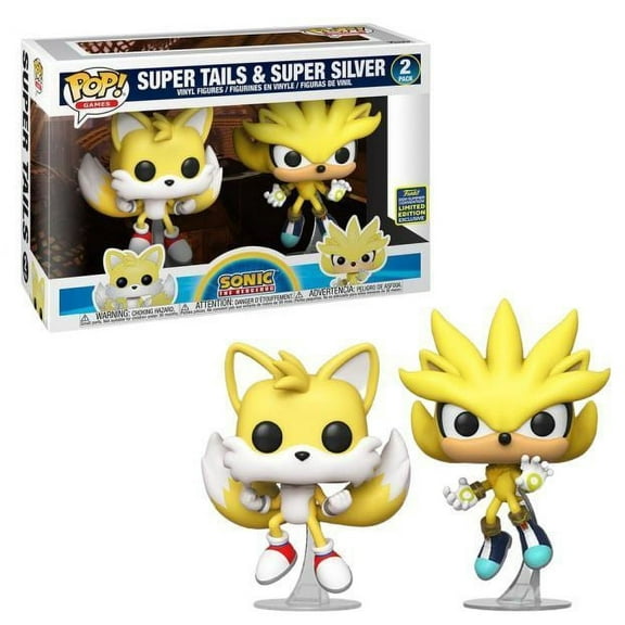 Funko Pop Sonic The Hedgehog - Super Tails & Super Silver 2 Pack (Exclusive)