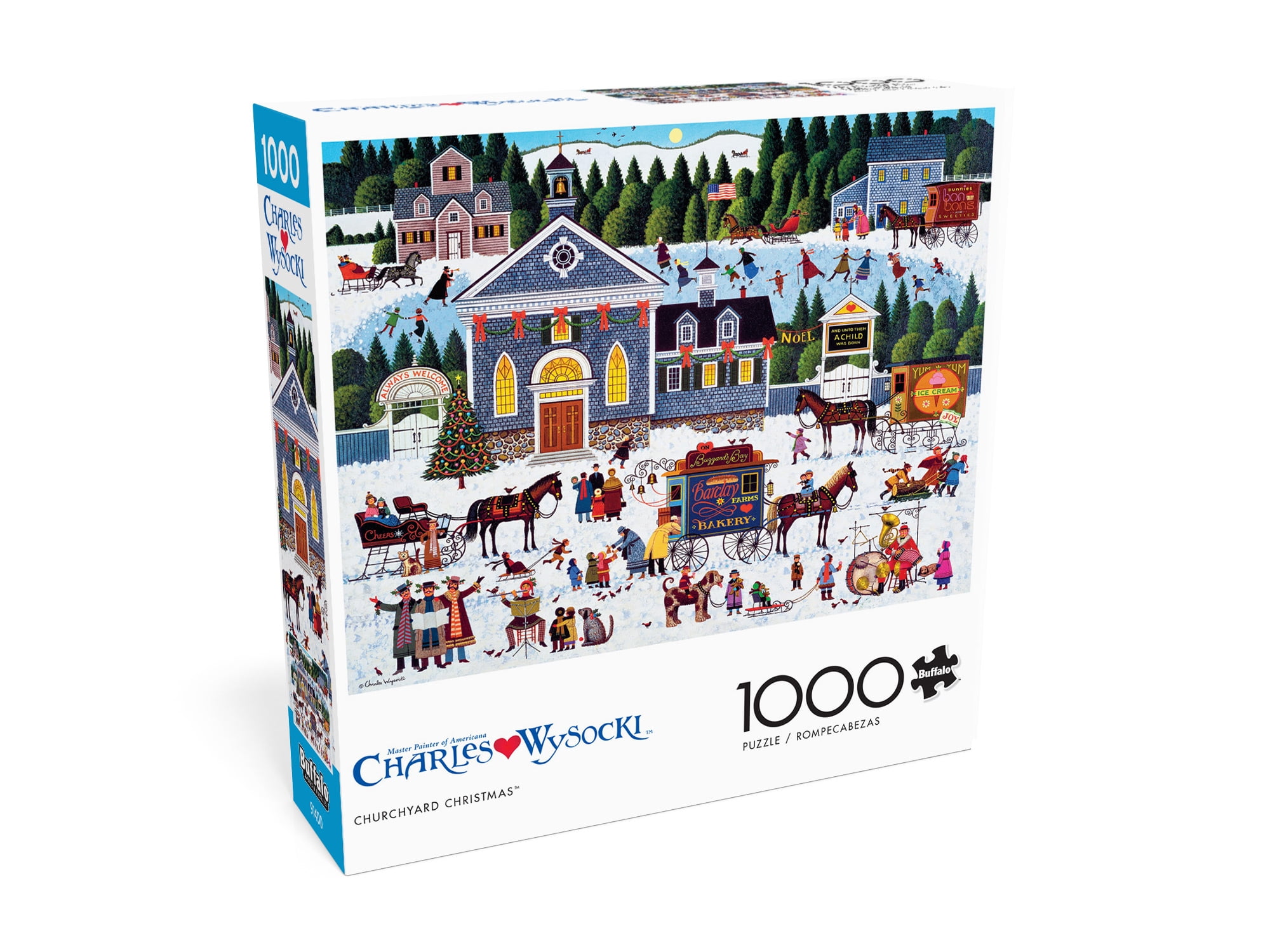 Buffalo Games 1000-Piece Charles Wysocki Churchyard Christmas Jigsaw Puzzle