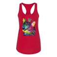 thumbnail image 2 of Wild Bobby Dean Russo Cat Wearing a Crown Thinking Cat Crowned Cat Lover Women Racerback Tank Top, Red, Medium, 2 of 5
