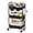 Black, variant on 3 Tier Metal Cart on Wheels, Heavy Duty Rolling Storage Cart for Kitchen to Organize Books Snacks Tools, White
