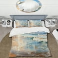 thumbnail image 2 of Designart "Seaside Reflections Beach Photo V" Nautical & Beach Bedding Covert Set - Coastal Beach Teal Coastal Bed Set With 2 Shams, 2 of 6