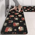 thumbnail image 2 of Kitchen Rugs Sets Of 2,Black Skull Flower Mushroom Pattern Anti Fatigue Kitchen Mat Rugs Non Slip Washable,Decorative Kitchen Floor Mats for Kitchen,Sink,Laundry,17"x47"+17"x47", 2 of 5