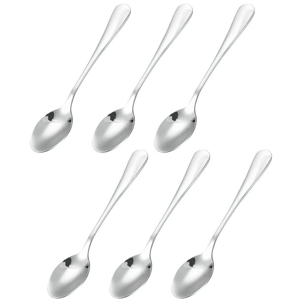 6uds Cucharas de Sopa de Acero Inoxidable Unique Bargains Plata