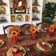 thumbnail image 3 of Red Medallion Floral Table Runner-Cotton Linen- 48 Inch Holiday Dresser Scarves, Retro Traditional Oriental Boho Tribal Tablerunner for Kitchen Coffee/Dining Living Room Dinner Scarf Décor 13x48, 3 of 7