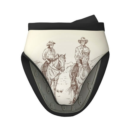 

Vsdgher Cowboys Riding Horses In Desert Non-Slip Mini Oven Mitt Set Short Oven Mitts for Baking Grilling Barbecue Microwave 5.9 x5.9 in